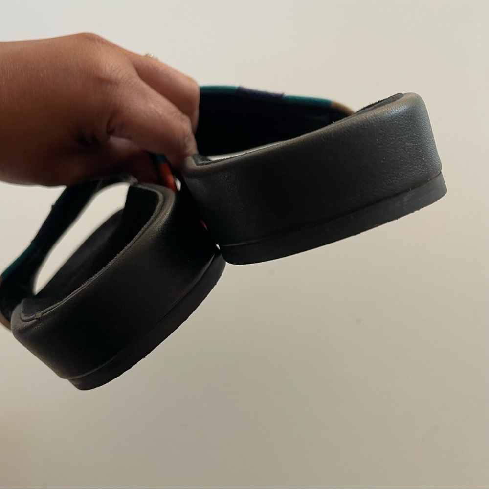 Charlotte Stone Jacquie Multicolor Woven Patchwork Suede Sandals - Picture 11 of 12